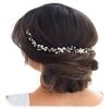 JAKAWIN Pearl Bride Wedding Hair Piece Silver Rhinestone Flower Bridal Hair Vine Accessories for Women (1 Silver) view 1
