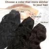 KooKaStyle Clip in Synthetic Hair Extensions Long Wavy 4PCS Thick Hairpieces Dark Brown 6# Fiber Double Weft Natural Hair Extensions 16 Inch for Women view 3