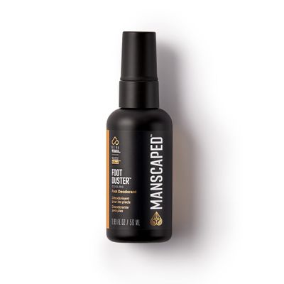 MANSCAPED The Foot Duster, Men's Cooling & Soothing Foot Deodorant Spray, Featuring Tea Tree, Coconut, Peppermint Oil, Refined Scent, 1.89 fl. oz.