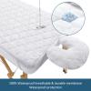 2-Piece Waterproof Massage Table Sheet Set, Extra Soft, Cushy, for Massage Tables, Includes Massage Fitted Sheet and Face Rest Cover, White view 3