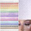 1250 Pcs Self Adhesive Rhinestones for Makeup Eyes 15 Colors Rainbow Rhinestones Face Jewels Face Gems Stick on, DIY Nail Makeup 3mm 4mm 5mm 6mm Rave Festival Accessories Costume for Women view 1