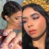 1250 Pcs Self Adhesive Rhinestones for Makeup Eyes 15 Colors Rainbow Rhinestones Face Jewels Face Gems Stick on, DIY Nail Makeup 3mm 4mm 5mm 6mm Rave Festival Accessories Costume for Women view 4