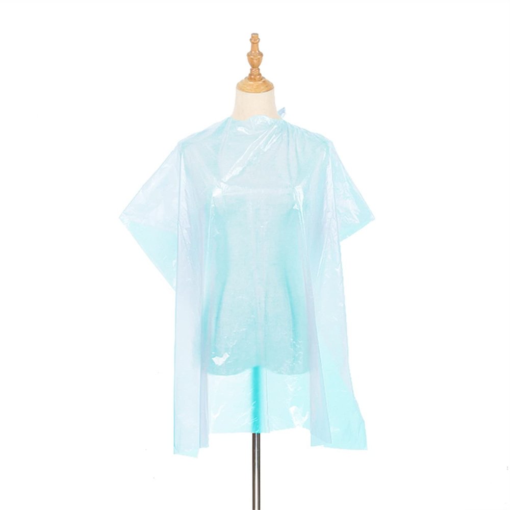Barber Cape 50pcs Hair Salon Capes Haircut Apron Salon Shampoo Capes Salon Gown For Barber Shop, Professional Haircut Capes Hairdressing Gown (Color : Blue)
