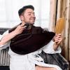 Barber Cape Foldable Professional Haircut Capes Wrap Hair Cutting Umbrella Cloak Salon Barber And Home Hairdressing Hair Styling Barber Accessoires Hairdressing Gown (Color : B) view 1