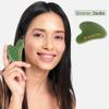 BE SOULFULL Gua Sha | Natural Face Massaging Stone for Firm and Glowing Skin | for Men & Women | 1 Unit (Jade Green) view 4