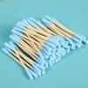 AKOAK 100 Pcs/set Colorful Double Head Spiral Cotton Swabs, Ear Picking Cotton Swabs, Makeup Remover Swabs (Blue) view 2