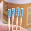 AKOAK 100 Pcs/set Colorful Double Head Spiral Cotton Swabs, Ear Picking Cotton Swabs, Makeup Remover Swabs (Blue) view 4
