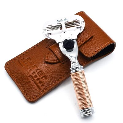 Parker Womens Travel Razor, Compact 3-Blade, Rose-Gold