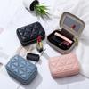 SOLUSTRE Travel Lipstick Organizer Bag Portable Pu Cosmetic Storage Pouch for Women Stylish Makeup Case for Easy Access to Lipsticks and Travel Essentials view 2