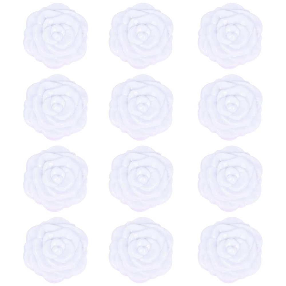 Beaupretty Folding Travel Mirror 12pcs Folding Compact Mirror Plastic Rose Flower Travel Makeup Mirror Portable Pocket Cosmetic Mirror for Travel Outdoor Handbag White Girl Purses