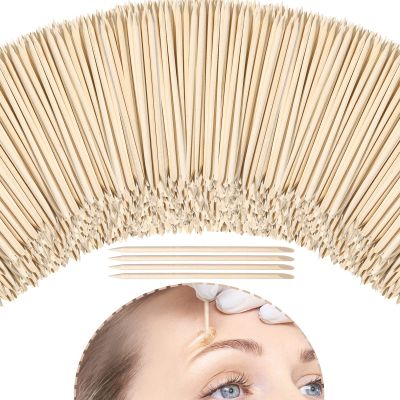 Demissle Hair Removal Waxing Sticks, 800 Pack Wooden Wax Applicator Sticks for Eyebrow, Lip, Nose, Facial Hair Waxing, Smooth Skin Use, Includes 8 Bags of 100 Pieces Each