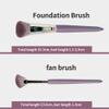 New 10 Makeup Brush Set Purple Soft Hair Wooden Handle Makeup Brush Soft and Durable Loose Powder Brush Eyeshadow Brush Beauty Tools Supplies with Brush Bag (10 Sets of Brushes + Pink Sling Bag) view 3