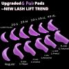 Lash Lift Pad, Violets Eyelash Perming Rod, Lash Lamination Curler Shield Mega L curl, 6 Pairs 5 Size Pads Fit All Eyes and Lashes, Give Eyelashes Super Curl Never Pops Off Eyes -100 Applications view 3