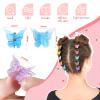 100 Pieces Butterfly Hair Clips with Box - Cute Mini Clips and Hair Accessories for Women (Jelly Color) view 2