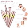 Augot Hair Removal for Women, 4 in 1 Painless Facial Hair Remover, Rechargeable Bikini Trimmer Portable Electric Shaver Flawless Epilator Razors for Women Pubic Eyebrow Nose Lip Face Leg Body Hair view 3