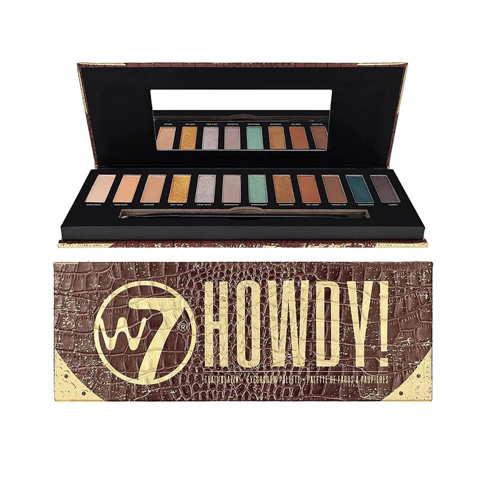 W7 Howdy Eyeshadow Palette - 12 Warm, Neutral Colors - Flawless Long-Lasting Makeup