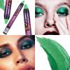 MEICOLY 2Pcs Green Eyeshadow Stick for Christmas Makeup,Stocking Stuffers for Women,Metallic Shimmer Green Eye Shadow,Bright Rotating Glitter Eyeshadow for Halloween Wicked Witch Elphaba Makeup view 4