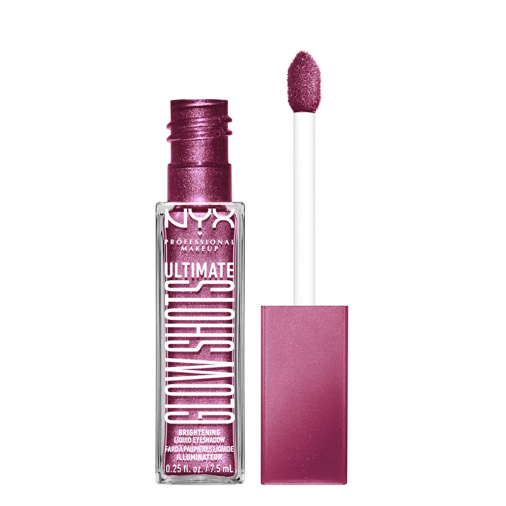 NYX PROFESSIONAL MAKEUP Ultimate Glow Shots, Liquid Eyeshadow, Long-Lasting Shimmer Eye Shadow with Vitamin C - Plum Player