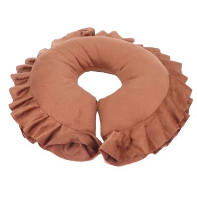 Beauty Salon Face Pillow, Skin Friendly 360 Breathable Table Bed Face Pillow for Massage Traveling(Brown)