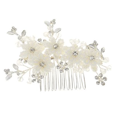 Beaupretty Elegant Bridal Hair Comb Flower and Accents Accessory for Weddings Engagements and Special Occasions for Brides and Bridesmaids