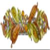 JCGY Metal Barrette Hand Painted Ribbon Bow Barrette YY86800-3golden brown view 1