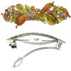 JCGY Metal Barrette Hand Painted Ribbon Bow Barrette YY86800-3golden brown view 2