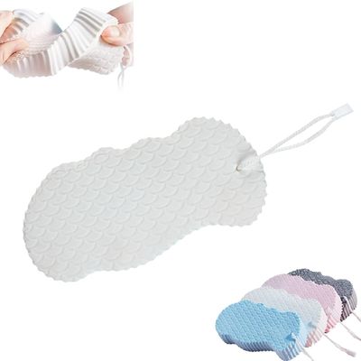 Anshka Ultra Soft Bath Body Shower Sponge,Magic Fun Ultra Soft Body Scrubber Bath Toy,Clean & Hygienic & Reusable,for Exfoliating Bath Sponge for Adults Children and Pregnant Women (White)