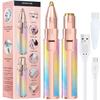 2 in 1 Facial Hair Remover for Women & Eyebrow Trimmer - Painless Rechargeable Shaver With Built-in LED Light for Body & Face view 1