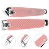 2pcs Small Nail Clippers Nail Trimmers Fingernail Toenail Cutters Nail File Steel Nail Clippers YOE Pocket Nails Manicure Accessories Travel Tool Care view 3