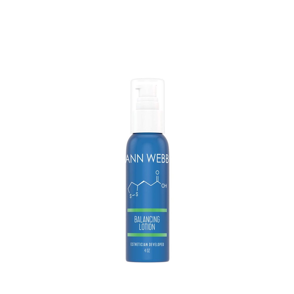 Ann Webb Skin Balancing Lotion - Lightweight Night Moisturizer for oily skin - Will not leave your skin greasy - Great for normail to oily skin types. (4 oz)