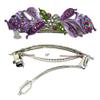 Set of 2 JCGY Metal Barrettes Hand Painted Ribbon Bow Barrettes YY86800-3-2purplePink view 2