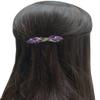 Set of 2 JCGY Metal Barrettes Hand Painted Ribbon Bow Barrettes YY86800-3-2purplePink view 4