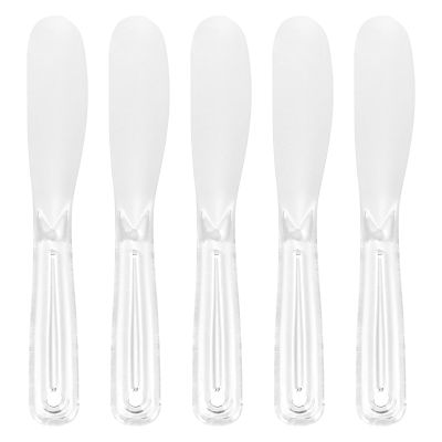 5pcs Face Beauty Scoop Cosmetic Mask Mixing Spoon Skincare Spatula for Eye Cream Application Facial Masks Creams Transparent Design