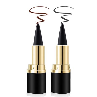 Aaiffey 2 Colors Gel Eyeliner Set, Quick-Dry Cream Eye Liner Stick - Long-Lasting, Waterproof, Matte Black & Brown