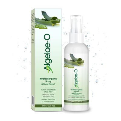 ALGELOE-O Hydraenergizing, Super Hydrating Face Mist Spray with Aloe vera & Hyaluronic acid for Instant Skin Moisturization, Revitalizes & Refreshes Normal Oily Dry & Sensitive skin- 100 ml