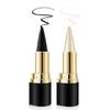 Aaiffey 2 Colors Gel Eyeliner Set,Quick-Dry Cream Eyeliner Waterproof and Smudge Proof Eye-liner Pencil Long-Lasting Matte Black Eyeliner Stick for Women Girls (01 Silver+04 Black) view 1