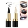 Aaiffey 2 Colors Gel Eyeliner Set,Quick-Dry Cream Eyeliner Waterproof and Smudge Proof Eye-liner Pencil Long-Lasting Matte Black Eyeliner Stick for Women Girls (01 Silver+04 Black) view 2