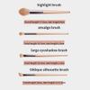 12 Pieces Makeup Brush Set Plastic Handle Premium Professional Loose Powder Brush Cosmetics Brushes Kit Soft Fiber Hair Pink Envelope Bag Available For Beginners (12 sets of brushes + pink envelope view 3