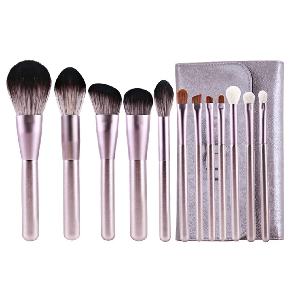 12 pcs Makeup Brush Set Professional Wooden Handle Makeup Eyeshadow Brush Set Brush Loose Powder Brush Blush Brush Portable Makeup Brush Beginner Beauty Tools Beauty Supplies (12 sets of brushes + brush pack)