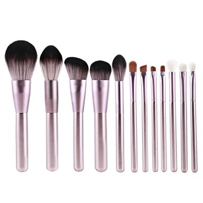 12 pcs Makeup Brush Set Professional Wooden Handle Makeup Eyeshadow Brush Set Brush Loose Powder Brush Blush Brush Portable Makeup Brush Beginner Beauty Tools Beauty Supplies (12 sets of brushes + opp packaging)
