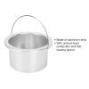 Electric Wax Warmer Machine Replacement Pot, 4.13in Aluminium Alloy Heating Quickly Evenly Wax Warmer Inner Pot Wax Heat Machine Replacement Pot for Hair Removal or Paraffin (Silver view 3