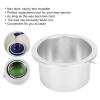 Electric Wax Warmer Machine Replacement Pot, 4.13in Aluminium Alloy Heating Quickly Evenly Wax Warmer Inner Pot Wax Heat Machine Replacement Pot for Hair Removal or Paraffin (Silver view 4