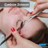 Facial Hair Scissors-Eyebrow Trimmer-Grooming Scissors for Eyebrow Shaping, Ear, Nose, Nostril Hair & Moustache (Pink/Purple Curved) view 3