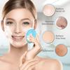 2pcs Silicone Facial Cleansing Soft Massaging Brush Face Massager & Storage Case, Yellow Blue view 4