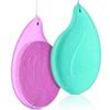 2 PCS Soft Silicone Face Cleansing Massaging Scrubber Exfoliator Brush view 1