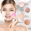 2pcs Silicone Facial Cleansing Soft Massaging Brush Face Massager & Storage Case, Grey Pink view 4