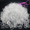 2000 PCS Clear Elastic Mini Ponytail Rubbers Ties, Soft Non-Slip Small Hair Accessories for Girls, with 2 PCS Topsy Tail Tools view 1
