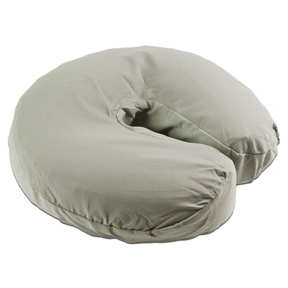 Body Linen Tranquility Microfiber Massage Face Rest Covers for Massage Tables and Chairs - Durable, Lightweight and Extra Soft Microfiber Face Cradle Covers - 5 Pack Mirage Gray
