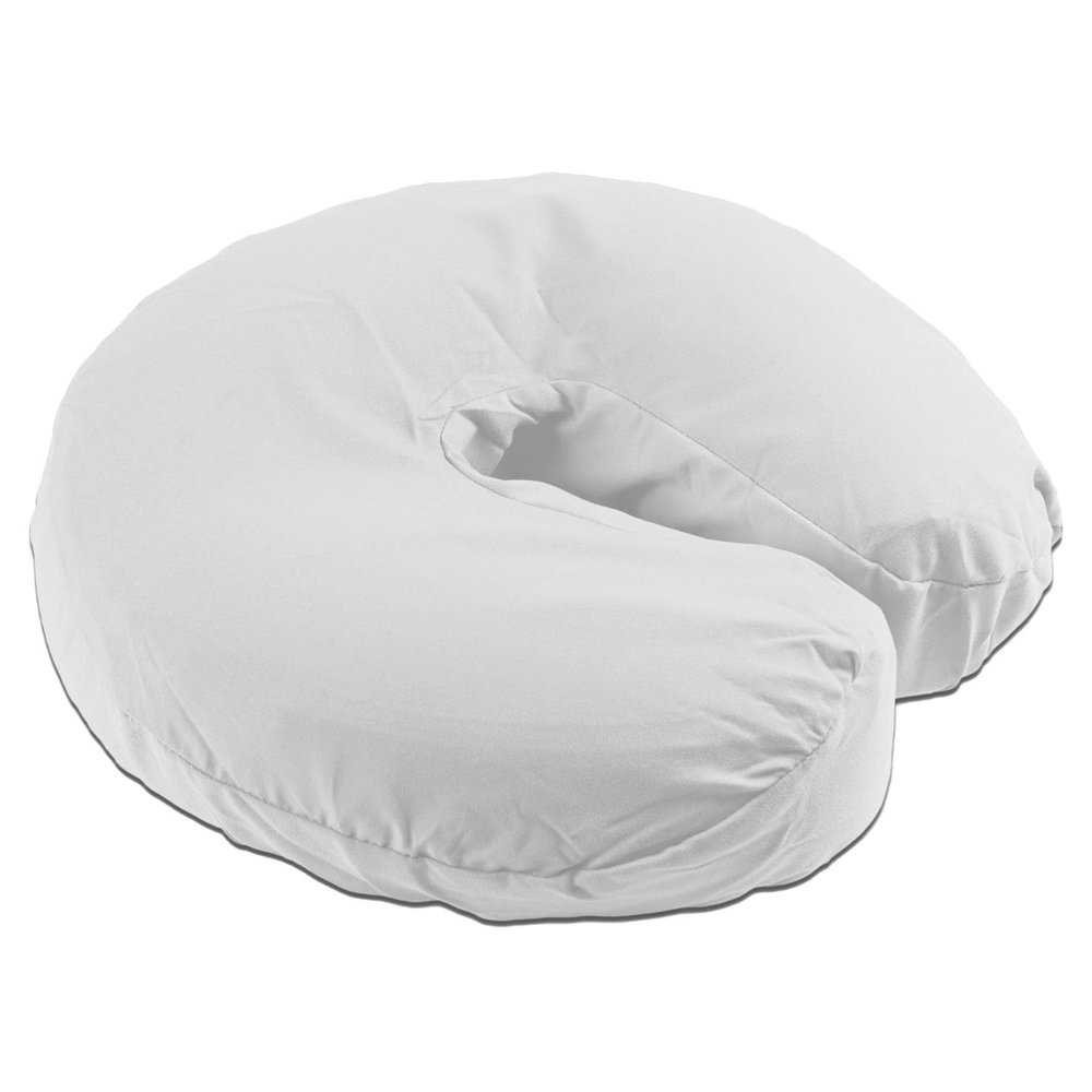 Body Linen Tranquility Microfiber Massage Face Rest Covers for Massage Tables and Chairs - Durable, Lightweight and Extra Soft Microfiber Face Cradle Covers - 5 Pack White