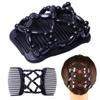 ShengXia Wooden Retro Stretchy Hair Combs Hairpin/Double Comb Hair Clip/Elastic Beaded Double Slides Hair Combs Hair Clips for Women Ladies Girls Gift #3 view 1